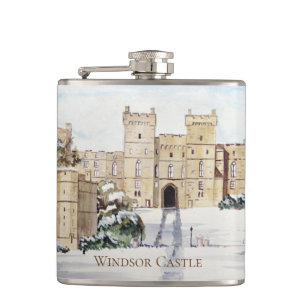Winter bij het kasteel van Windsor door Farida Gre Heupfles