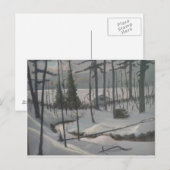 winter bij het meer briefkaart (Voorkant / Achterkant)