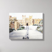 Winter bij het schilderen van het kasteel van Wind Canvas Afdruk (Voorkant)