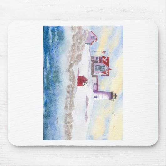 winter bij Nubble LIghthouse in Maine Muismat (Voorkant)