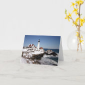 Winter bij Portland Head Light Kaart (Gele Bloem)