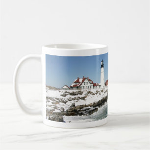 Winter bij Portland Head Light Koffiemok