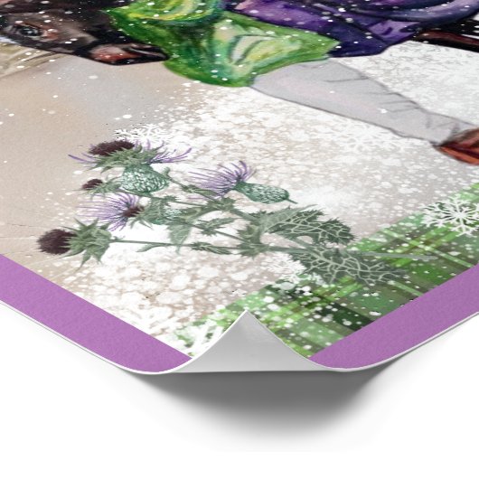 Winter bij Thistlebrook Stables Poster (Hoek)