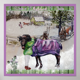 Winter bij Thistlebrook Stables Poster