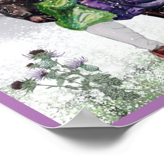 Winter bij Thistlebrook Stables Poster (Hoek)