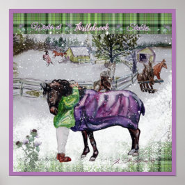 Winter bij Thistlebrook Stables Poster