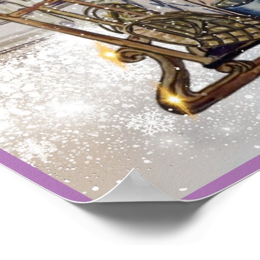 Winter bij Thistlebrook Stables Poster (Hoek)