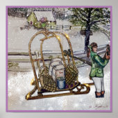 Winter bij Thistlebrook Stables Poster (Voorkant)