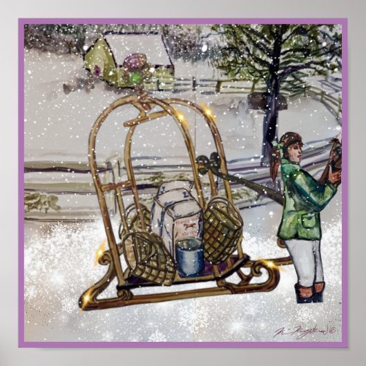 Winter bij Thistlebrook Stables Poster (Voorkant)