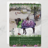 Winter bij Thistlebrook Stables Schrift Feestdagenkaart (Voorkant / Achterkant)