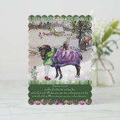 Winter bij Thistlebrook Stables Schrift Vakantie Feestdagenkaart (Staand voorkant)