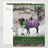 Winter bij Thistlebrook Stables Schrift Vakantie Feestdagenkaart (Voorkant / Achterkant)