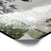 Winter bij Walking Horse Ranch Poster (Hoek)