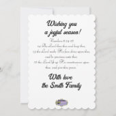 Winter bij West Hills Boerderij 2 zwarte paarden Feestdagenkaart (Achterkant)