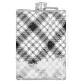 Winter bij West Hills Boerderij 2 zwarte paarden Heupfles (Achterkant)