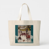 WINTER BIJ WEST HILLS RANCH GROTE TOTE BAG (Achterkant)