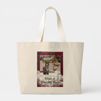 WINTER BIJ WEST HILLS RANCH GROTE TOTE BAG