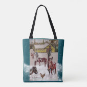 WINTER BIJ WEST HILLS RANCH TOTE BAG (Achterkant)