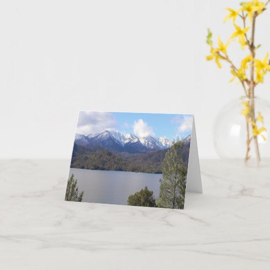 Winter bij Whiskeytown Lake/ Kerst ..... Kaart (Gele Bloem)