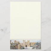 Winter bij Windsor Castle geschilderd briefpapier (Achterkant)