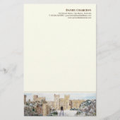 Winter bij Windsor Castle Schildering Briefpapier (Voorkant)