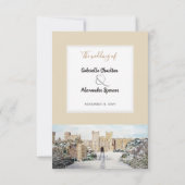Winter bij Windsor Castle Wedding Response RSVP (Achterkant)