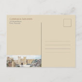 Winter bij Windsor Castle Wedding Save The Date Aankondigingskaart (Achterkant)