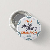 Winter Biking Champion - Small Pin Ronde Button 3,2 Cm (Voorkant /achterkant)