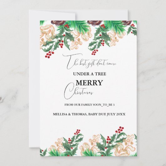 Winter Binnenkort ouders zwangerschap aankondiging (Voorkant)