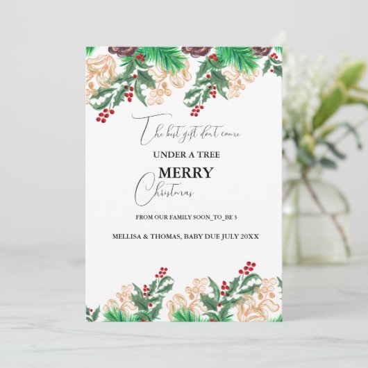 Winter Binnenkort ouders zwangerschap aankondiging (Staand voorkant)