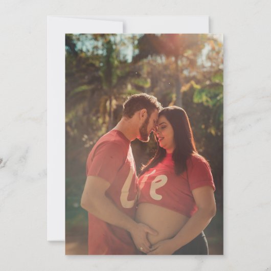 Winter Binnenkort ouders zwangerschap aankondiging (Achterkant)