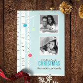 Winter Birch kerstfoto Kaart feestdag