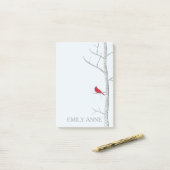 Winter Birch Post Post-it® Notes (Op bureau)