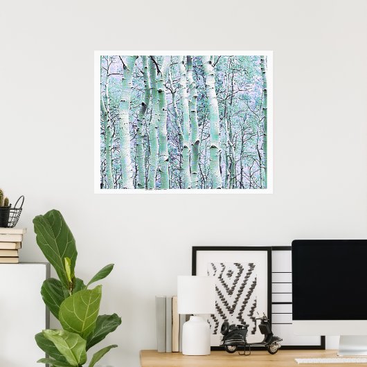 Winter Birch Poster (Thuiskantoor)
