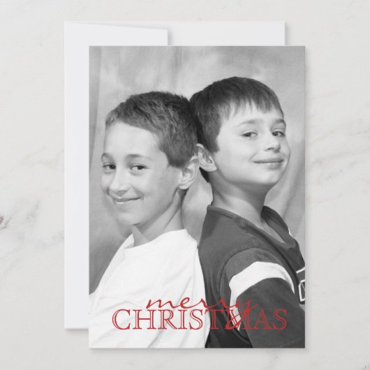 Winter Birch Tree Double Sided Photo Card Feestdagenkaart (Voorkant)