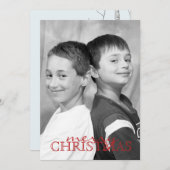 Winter Birch Tree Double Sided Photo Card Feestdagenkaart (Voorkant / Achterkant)