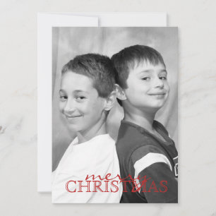 Winter Birch Tree Double Sided Photo Card Feestdagenkaart