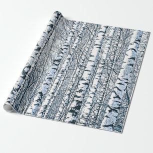 Winter Birch Tree Forest Cadeaupapier