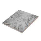 Winter Birch Tree met Little Birds Love Quote Tegeltje (Zijkant)