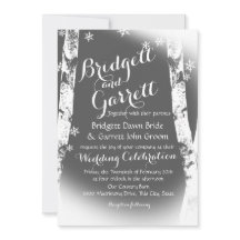 Winter Birch Trees Design Wedding