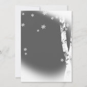 Winter Birch Trees Design Wedding Kaart (Achterkant)