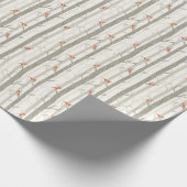 Winter Birch Trees en Rode Kardinalen Cadeaupapier (Hoek)