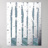 Winter Birch Trees Folie Prints (Voorkant)