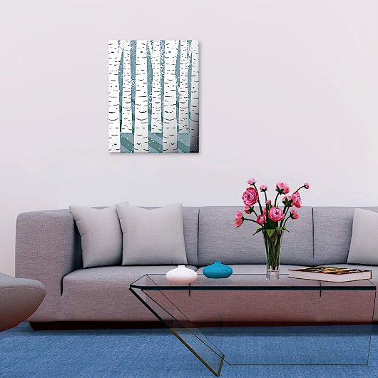 Winter Birch Trees Folie Prints