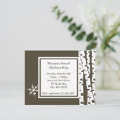 Winter Birch / Uitnodiging voor een feestje (Staand voorkant)