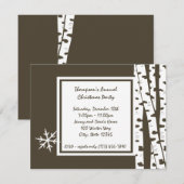 Winter Birch / Uitnodiging voor een feestje (Voorkant / Achterkant)