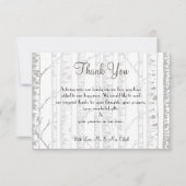 Winter Birch Wood Dank u wel Bedankkaart (Voorkant)