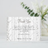 Winter Birch Wood Dank u wel Bedankkaart (Staand voorkant)