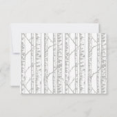 Winter Birch Wood Dank u wel Bedankkaart (Achterkant)