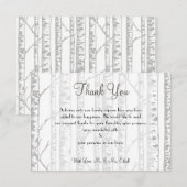 Winter Birch Wood Dank u wel Bedankkaart (Voorkant / Achterkant)